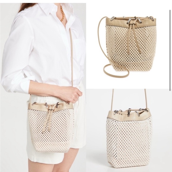 👜 Authentic Rag & Bone Dayton Crochet Bucket Bag – “Natural Net” - Picture 3 of 12